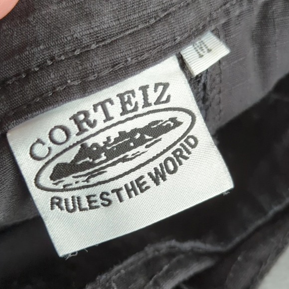 Corteiz Guerillaz Cargo Pants Mens Medium Black Belted Utility Streetwear - Picture 6 of 14